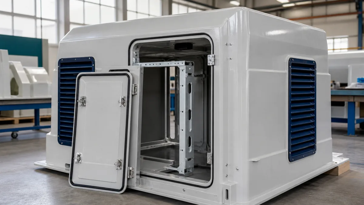 Composite equipment cover design: ventilatie en onderhoud