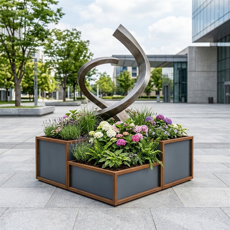 Sculpturale plantenbak