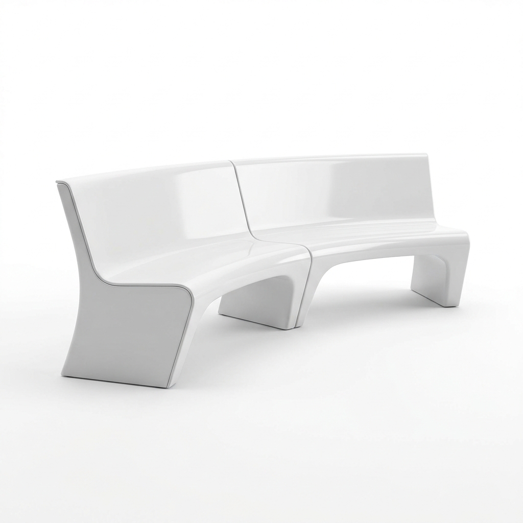 Gebogen FRP-parkbank